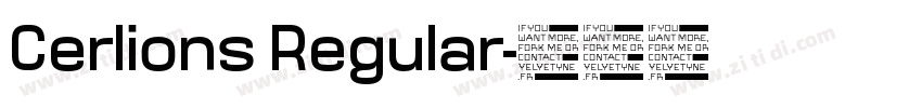 Cerlions Regular字体转换